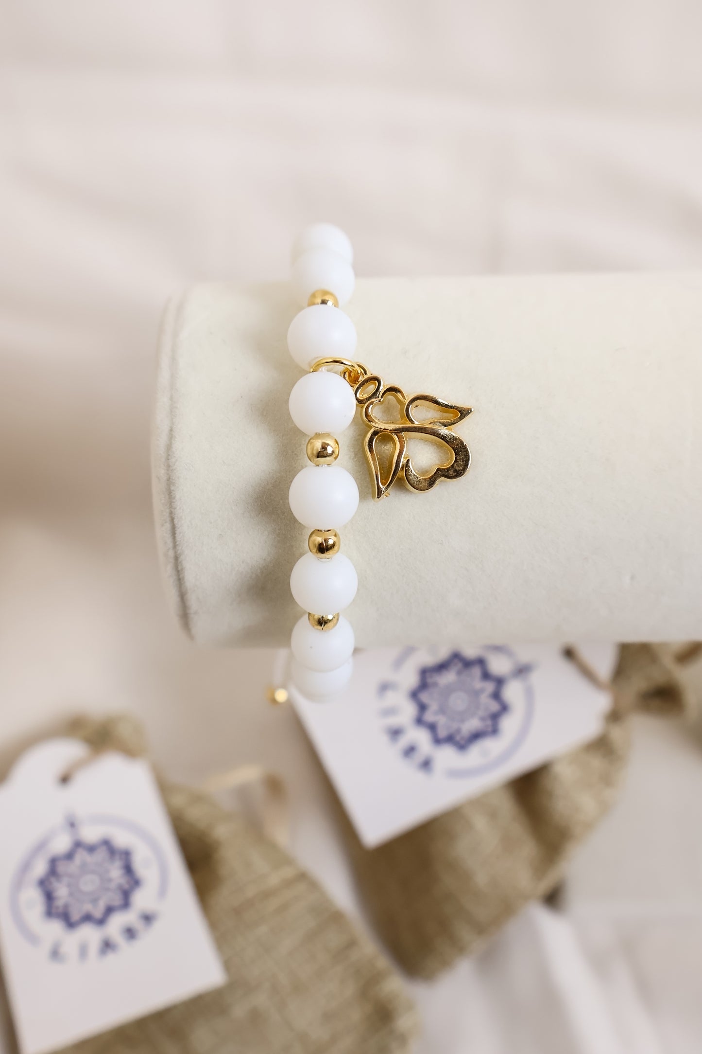 Pulsera del Angel de la Guarda (Blanca Hilo) Vol.1
