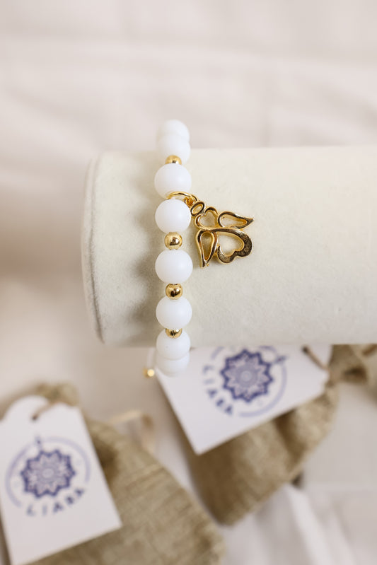 Pulsera del Angel de la Guarda (Blanca Hilo) Vol.1