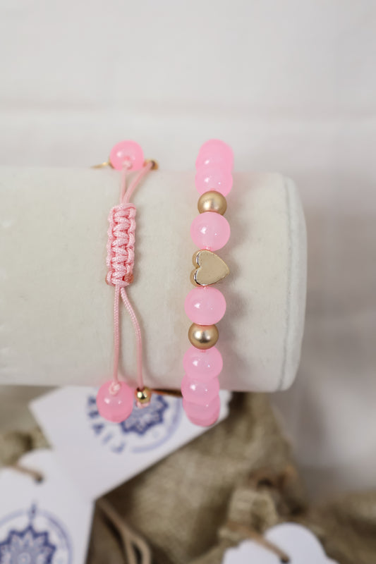 Pulsera Del Amor: Rosa Dulce (Hilo)